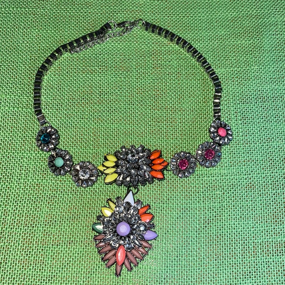 Large Colorful Statement Necklace - image 1